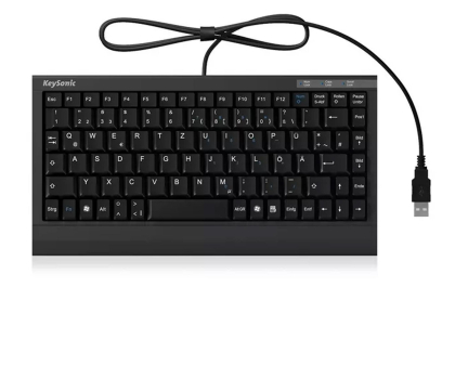 Klawiatura  przewodowa KEYSONIC ACK-595C+ mini USB/PS-2 combo